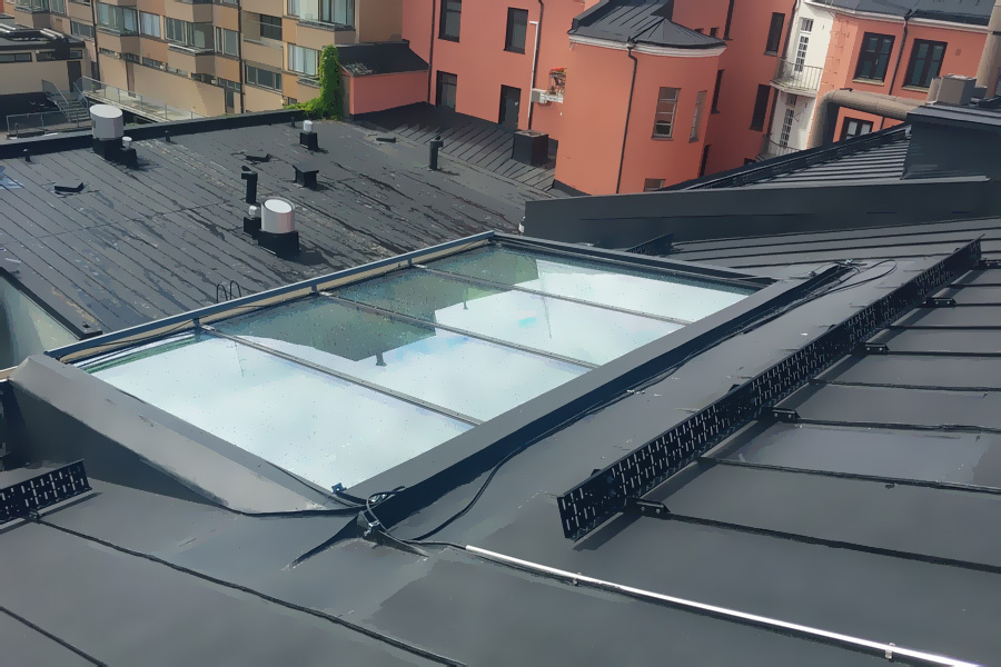 Hämeenkatu 21, Lahti: Vanhan lasikaton korjaus